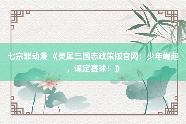 七宗罪动漫 《灵犀三国志政策版官网：少年崛起，谋定寰球！》