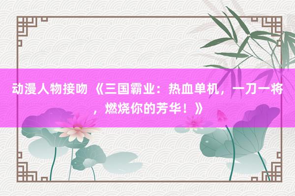 动漫人物接吻 《三国霸业：热血单机，一刀一将，燃烧你的芳华！》