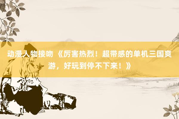 动漫人物接吻 《厉害热烈！超带感的单机三国爽游，好玩到停不下来！》