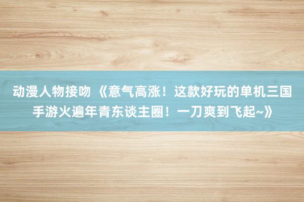 动漫人物接吻 《意气高涨！这款好玩的单机三国手游火遍年青东谈主圈！一刀爽到飞起~》